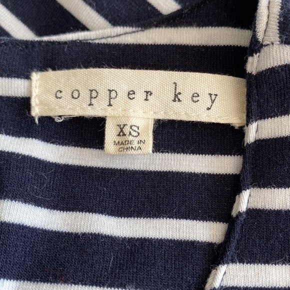 Copper Key Sleeveless, Striped Mini Dress - Picture 5 of 7